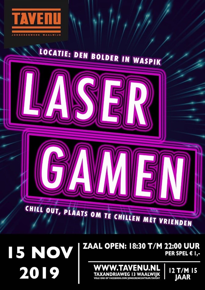 Lasergame avond in Den Bolder voor Waspikse tieners