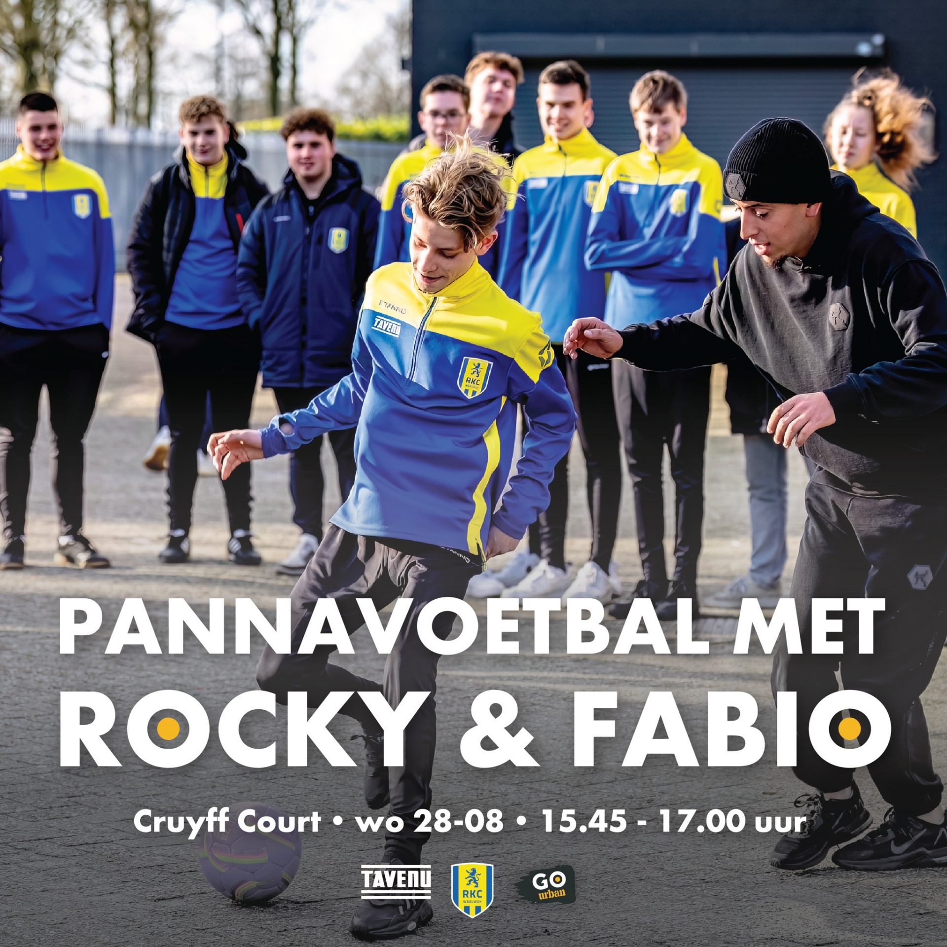 Pannavoetbal met Rocky & Fabio