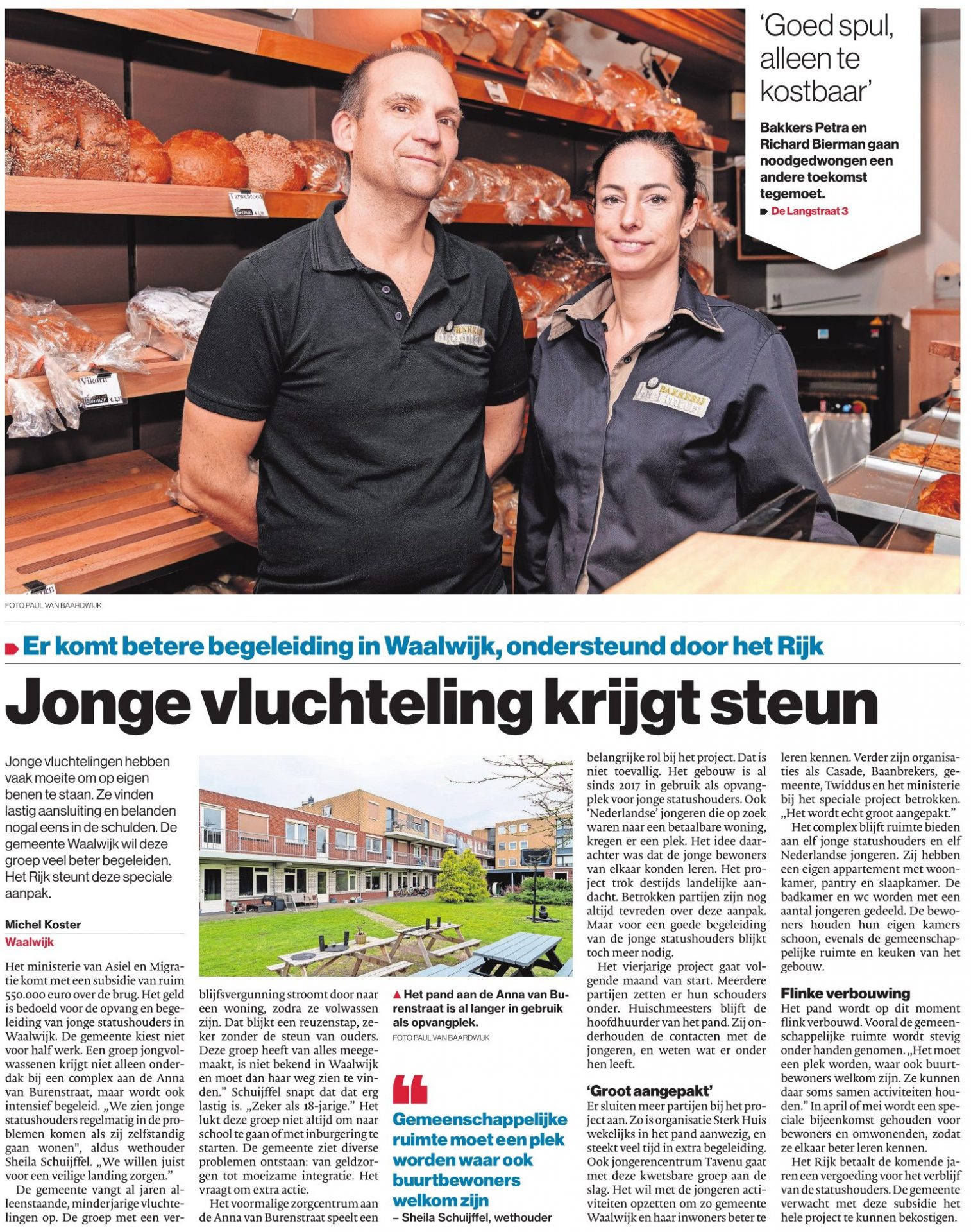 Jonge vluchteling krijgt steun