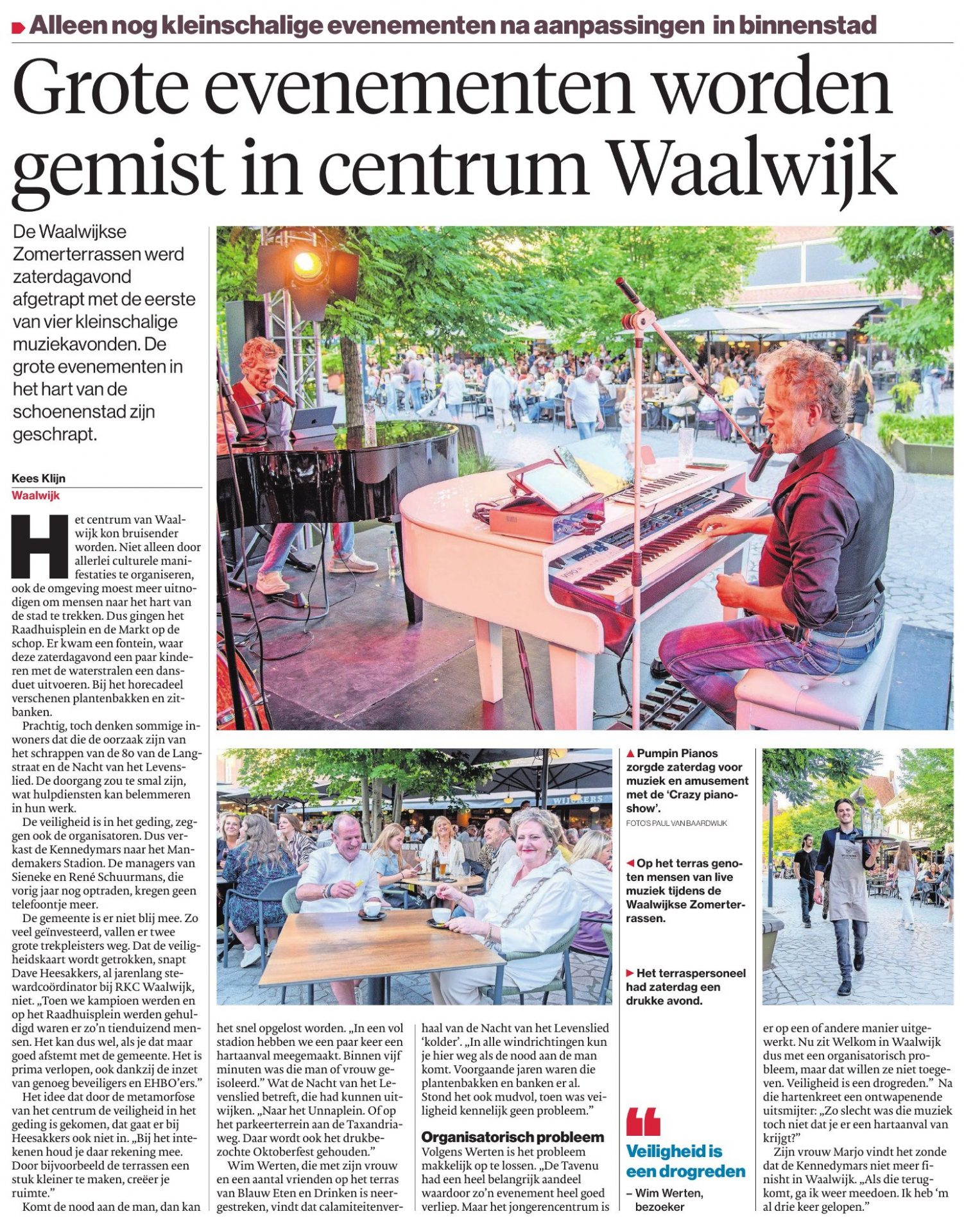Grote evenementen worden gemist in centrum Waalwijk