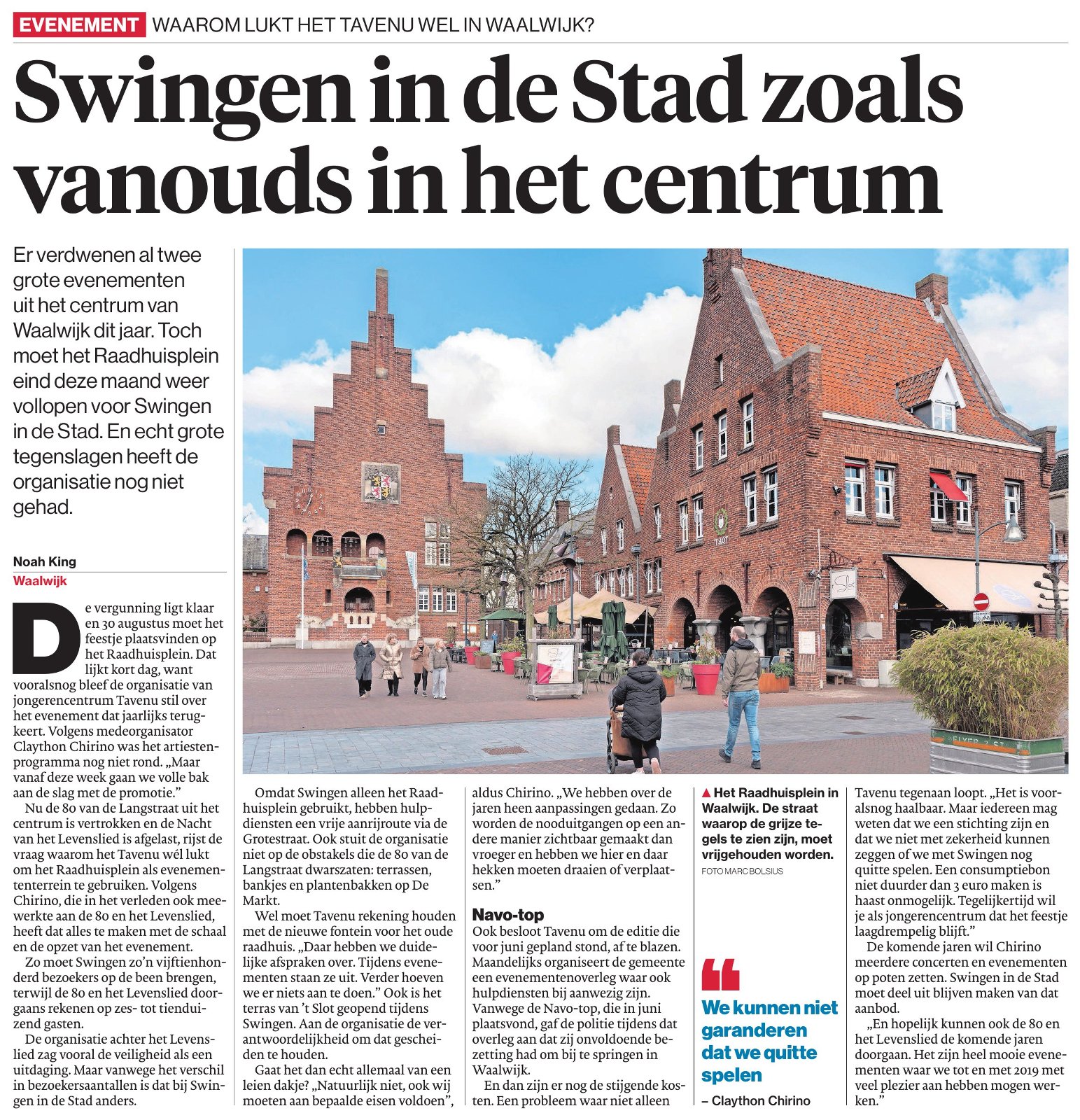 Swingen in de Stad zoals vanouds in het centrum